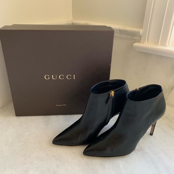 Gucci  Leather Bootie approx 3 1/4 in. heel. - Picture 7 of 8